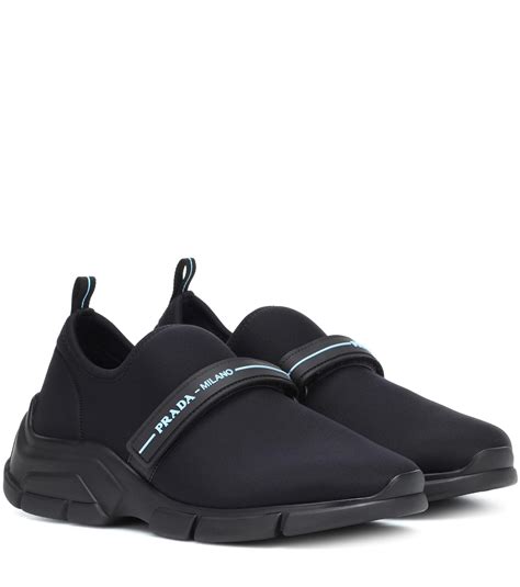 prada buckle strap neoprene sneakers|Prada shoes for women.